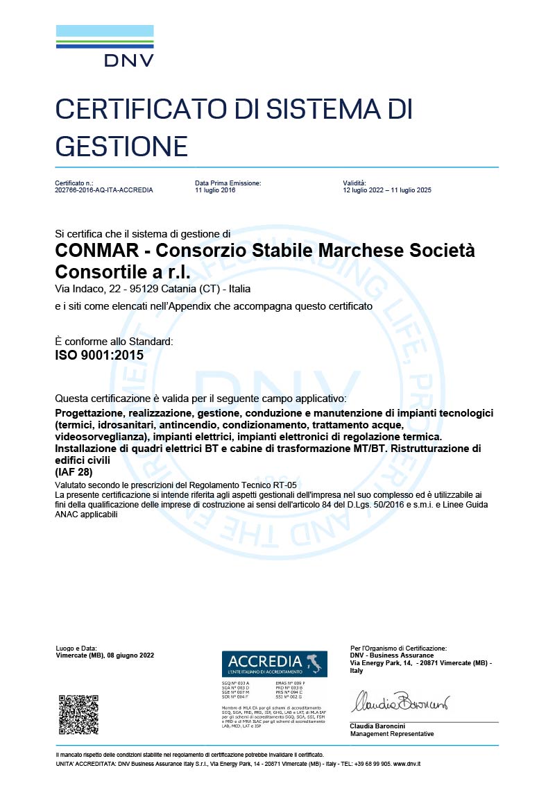 conmar ISO 9001 ITA